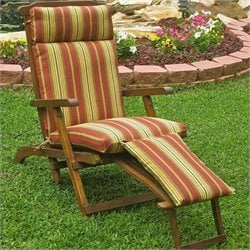 Blazing Needles Patio Steam Lounger Cushion in Print