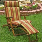 Blazing Needles Patio Steam Lounger Cushion in Print