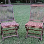 Blazing Needles Standard Set of 2 Folding Lawn Chair Cushions in Print