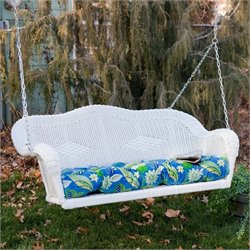 Blazing Needles Outdoor Wicker Porch Swing Cushion