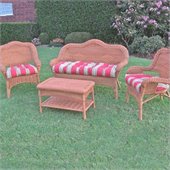 Blazing Needles Set of 3 Outdoor Wicker Settee Cushions