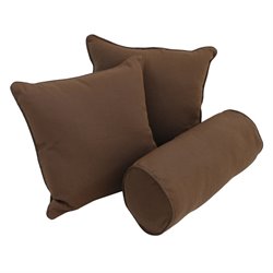 Blazing Needles 18 Futon Micro Suede Pillows with Bolster Package Set