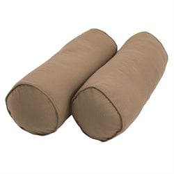 Blazing Needles Premium Solid Bed/Futons Spread Bolsters(Set of 2)