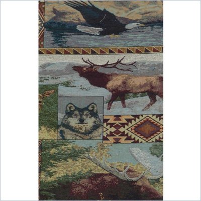 Blazing Needles S/5 Tapestry Futon Cover Package in The Wild North