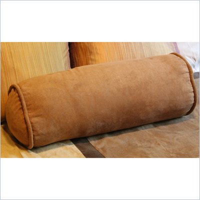 Blazing Needles 2 Piece Micro Suede Corded Bolster Cushion Set