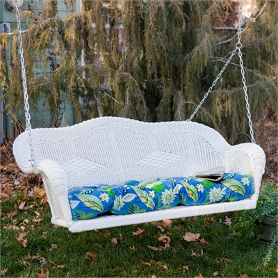Blazing Needles Outdoor Wicker Porch Swing Cushion
