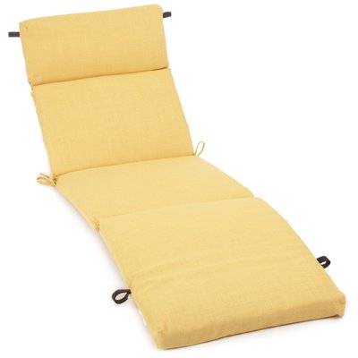 Blazing Needles 72" Patio Chaise Lounge Cushion in Solid