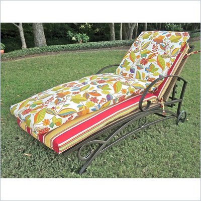 Blazing Needles Outdoor Patio Chaise Lounge Cushion