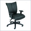 ADD TO YOUR SET: Boss Office Products Mid-Back LeatherPlus Chair w/Tilt Control in Black
