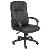 Boss Office Products Modern Executive High Back Chair in Black