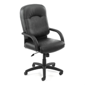 Boss Office Products High Back Caressoft Executive Chair w/Lumbar Support