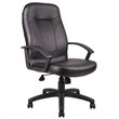 ADD TO YOUR SET: Boss Office Products Executive High Back Leather Chair in Black