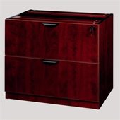 Boss Office Products 2 Drawer Lateral File Wood Cabinet in Mahogany