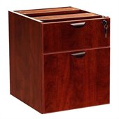 Boss Office Products Lateral Wood Hanging File Cabinet in Mahogany