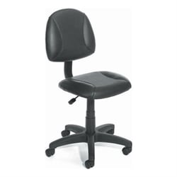 Boss Office Products Adjustable Black Leather Deluxe Posture Chair by Boss Office Chair