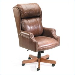 Boss Office Products Brown Italian Leather Office Chair by Boss Office Chair