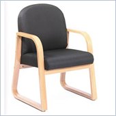 Boss Office Products Molded Oak Sled Base Guest Chair