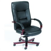 Boss Office Products Ergonomic High Back Executive Leather Chair with Knee Tilt