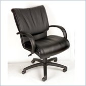 Boss Office Products Mid-Back Modern LeatherPlus Executive Chair with Knee Tilt