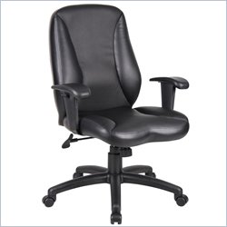 Boss Office Products Black Leather Plus Chair by Boss Office Chair