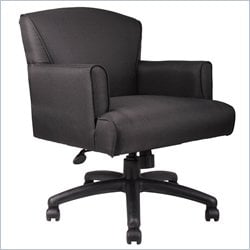 Boss Office Products Black Crepe Executive Box Arm Chair by Boss Office Chair