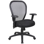 Boss Office Products Mesh Arm Chair with Adjustment Lever