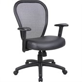 Boss Office Products Mesh Arm Chair with Adjustment Lever