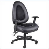 Boss Office Products Leather Plus Multi-Funtional Lever Chair
