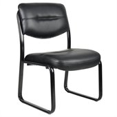 Boss Office Products Leather Plus with Black Frame Chair