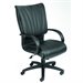 Boss Office Products High-Back Black Leather Plus Office Chair-Spring Tilt