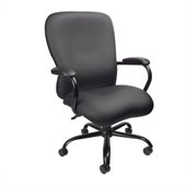 Boss Office Products Big & Tall Chair in Black Caressoft Plus Fabric (350 lb capacity)