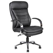 Boss Office Products Hi-Back Caressoft Plus Executive Chair with Chrome Base