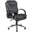 Boss Office Products Mid-Back Caressoft Plus Exec Chair with Chrome Base by Boss Office Chair