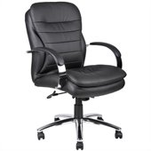 Boss Office Products Mid-Back Caressoft Plus Exec Chair with Chrome Base