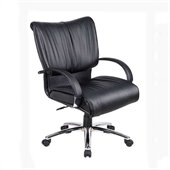 Boss Office Products Mid Back Executive Chair in Black