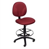 Boss Office Products Drafting Stool in Burgundy