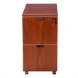 ADD TO YOUR SET: Boss Office Products 2 Drawer Mobile Wood File Cabinet in Cherry