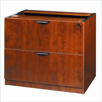 Boss Office Products 2 Drawer Lateral Wood Filing Cabinet in Cherry