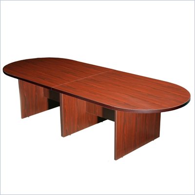 Boss Office Products Racetrack 10' Conference Table with Slab Base