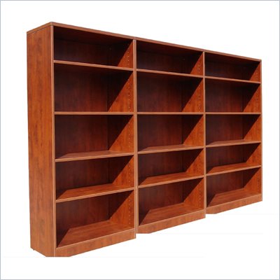 Boss Office Products Wall Bookcase in Cherry
