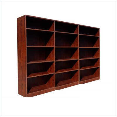 Boss Office Products Wall Bookcase in Mahogany