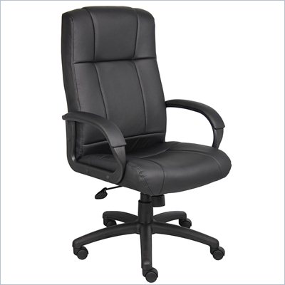 Boss Office Products Modern Executive High Back Chair in Black