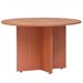 Offices to Go Round 4' Conference Table with X-Shaped Base-American Mahogany