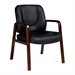Offices To Go Luxhide Guest Chair with Wood Accents