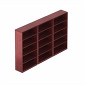 Offices to Go 4 Shelf Bookcase in Cordovan