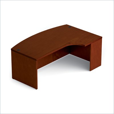Offices To Go 48" Bow Front Desk with Right Extension in Toffee