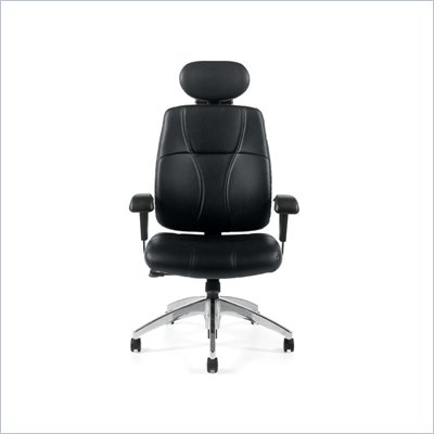 Offices to Go Leather Executive Chair in Black