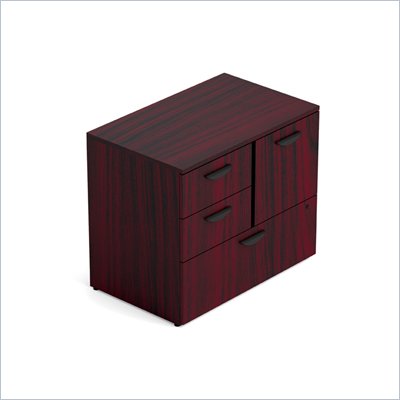Offices To Go Mixed 298 Unit with Lock in American Mahogany