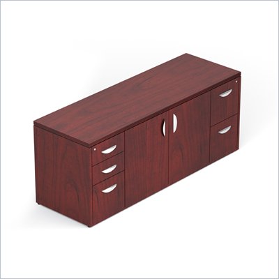 Offices To Go 298 Cabinet with Locking Pedestals in Cordovan