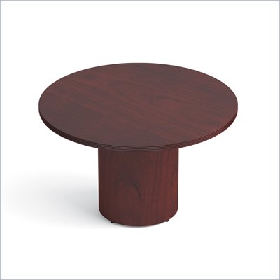 Offices To Go 48" Drum Base Round Table in Cordovan
